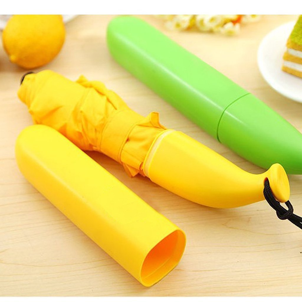 1639 Stylish Banana Shaped Mini Foldable Umbrella 1639 Stylish Banana Shaped Mini Foldable Umbrella